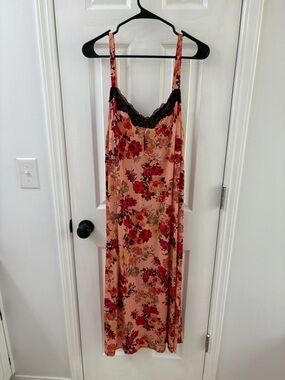 Torrid Floral Lace-Trim Slip Dress